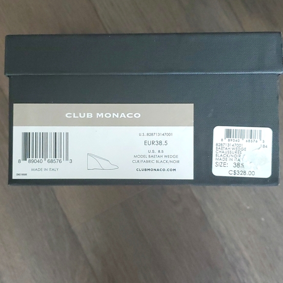 ๐ 3X HOST PICK ๐ Club Monaco Leather Mules Wedges - Picture 15 of 15